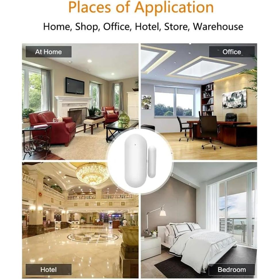 Sensor Inalámbrico de Puerta y Ventana PGST WiFi 2.4GHz