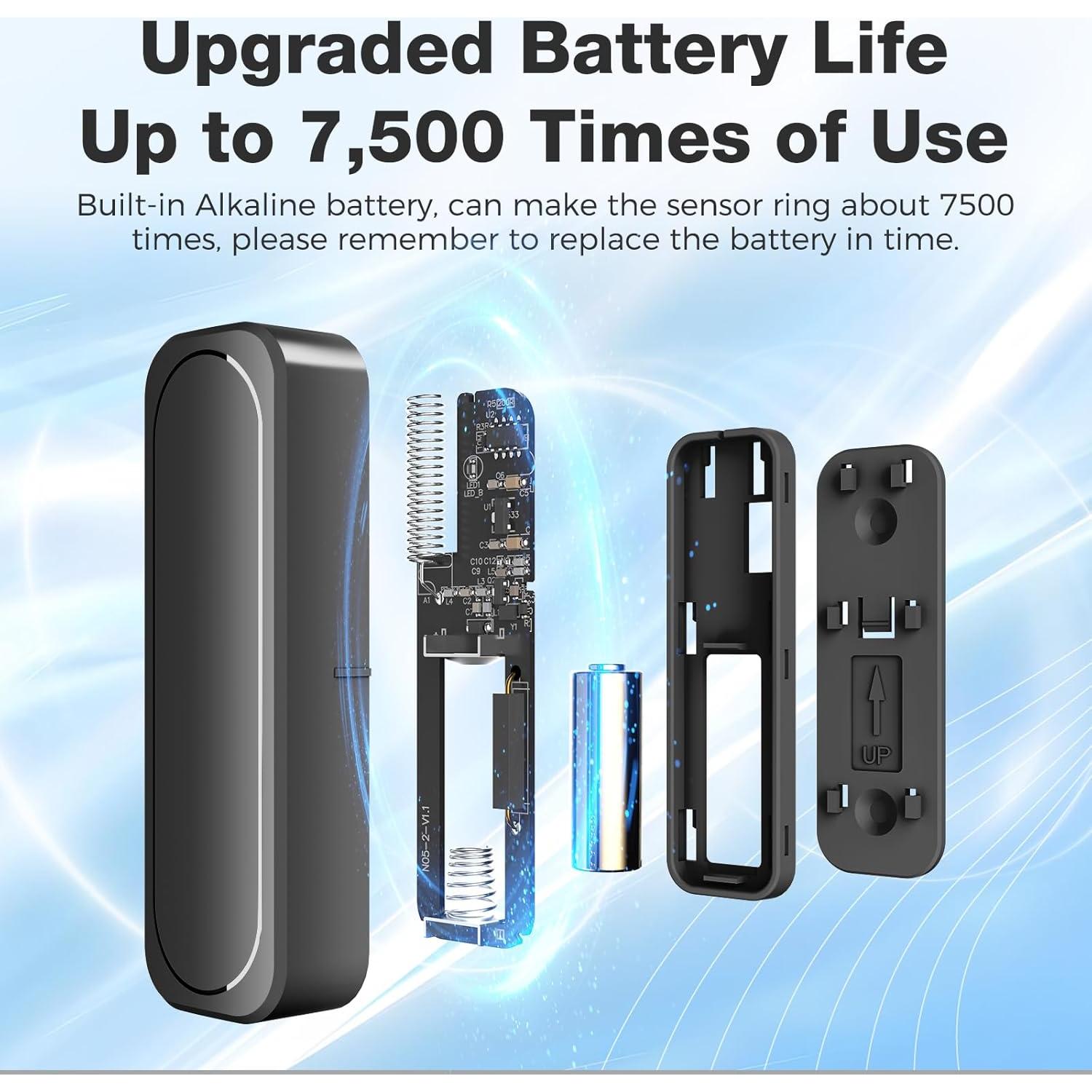 Timbre Inalámbrico Satisure con Sensor de Puerta Negro