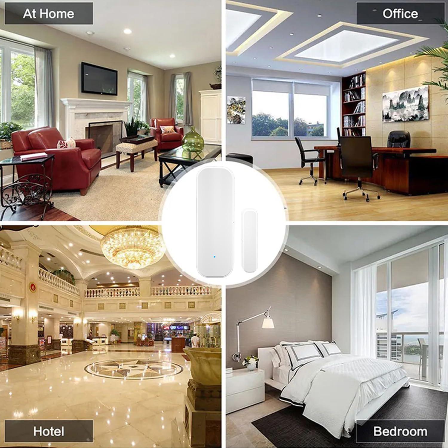 Sensor de Puerta y Ventana WiFi Gaoducash - Inalámbrico, Control App