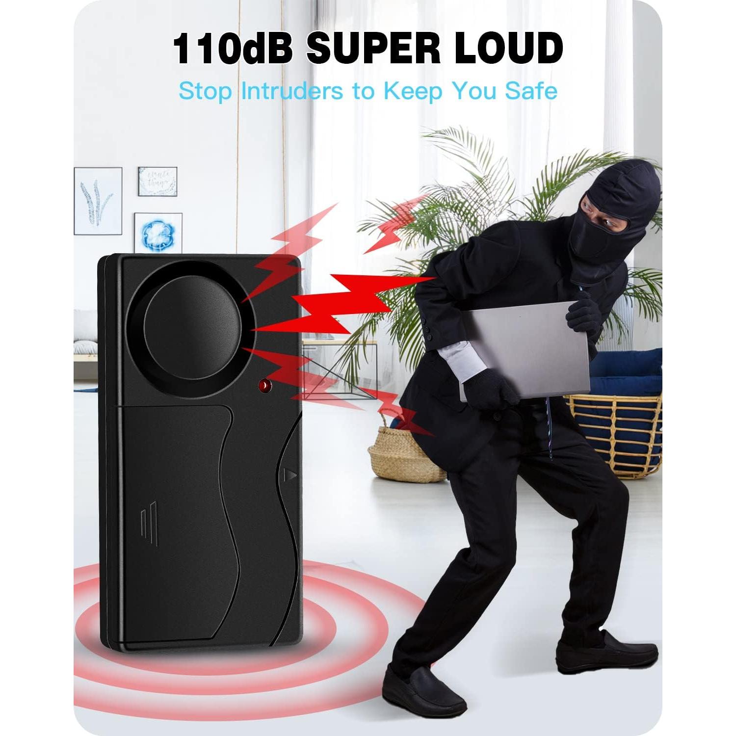 Alarma de Vibración Inalámbrica Wsdcam 110dB con Control Remoto