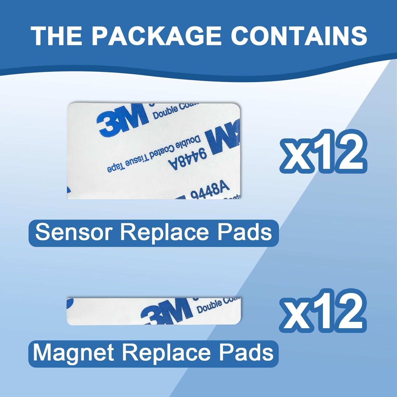 Almohadillas Adhesivas Doble Cara GE para Alarmas 12PCS