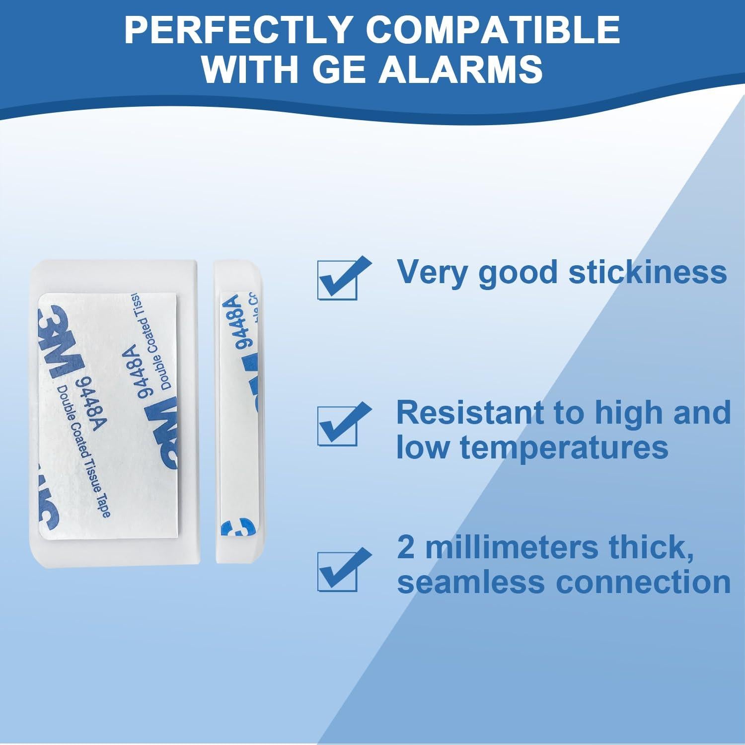 Almohadillas Adhesivas Doble Cara GE para Alarmas 12PCS