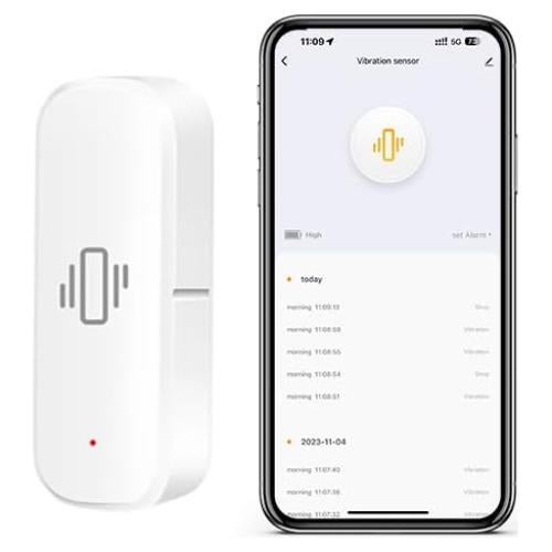 Sensor de Vibración WiFi IHSENO para Seguridad de Ventanas y Puertas