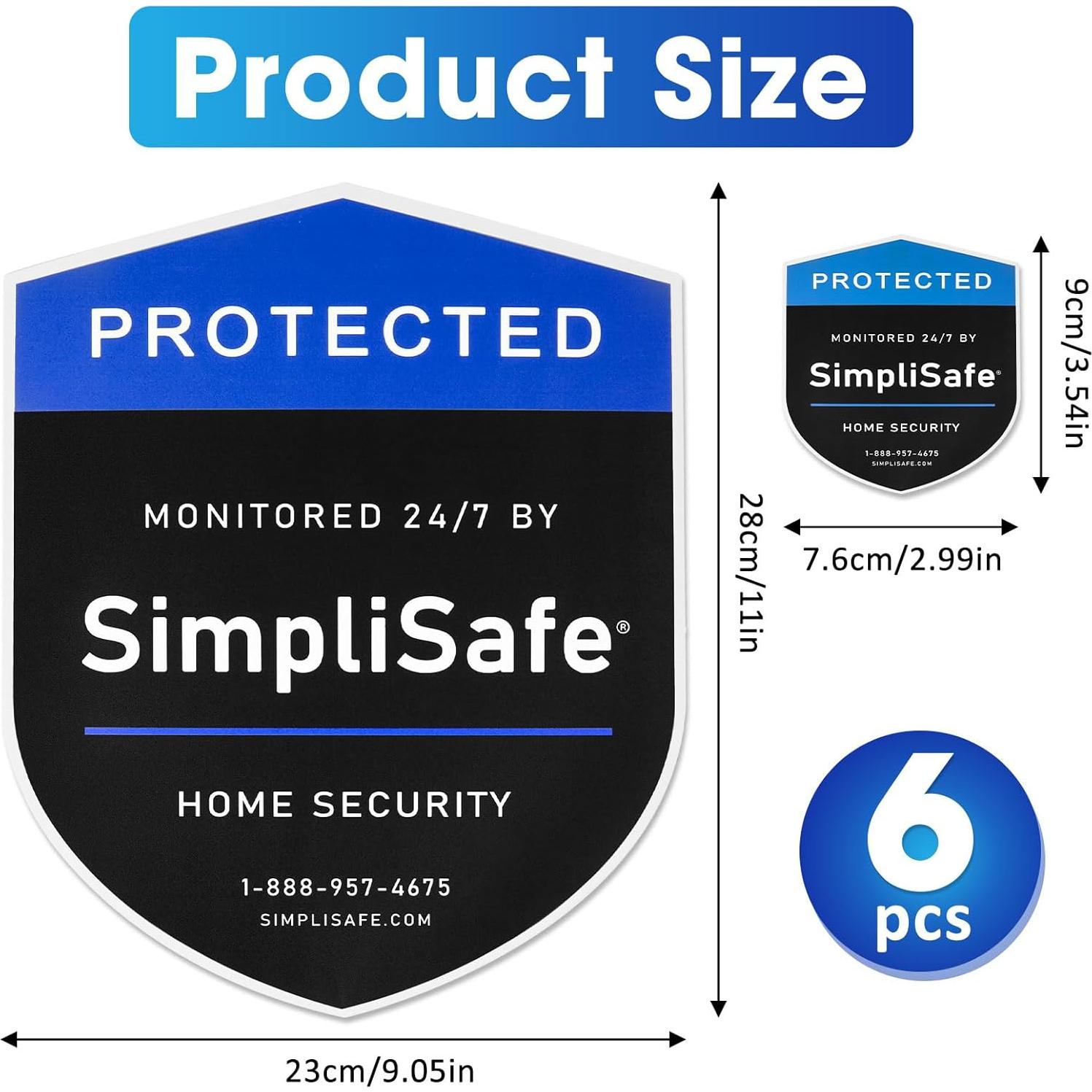Juego de 6 Carteles de Seguridad para Jardín BRIFUTR