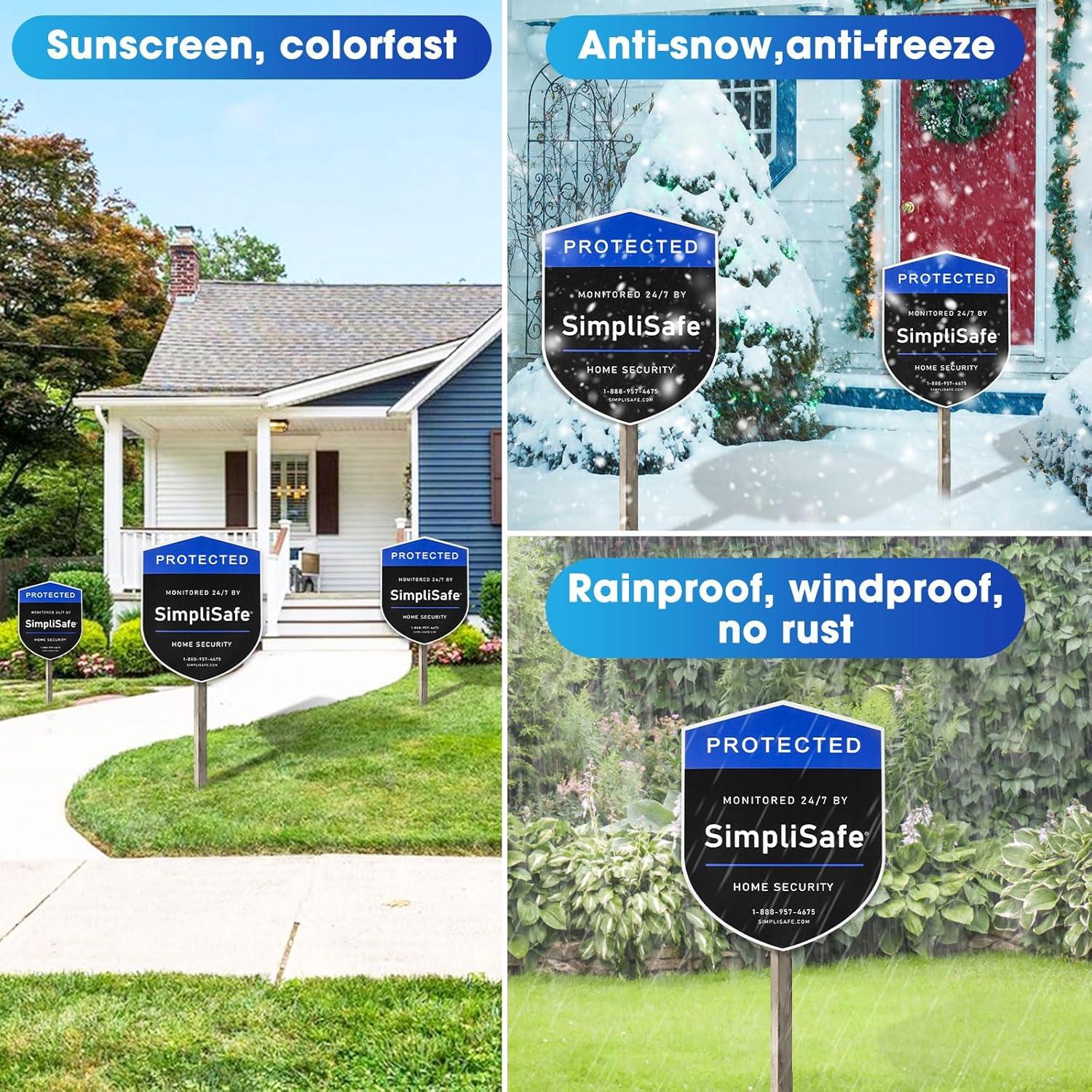 Juego de 6 Carteles de Seguridad para Jardín BRIFUTR