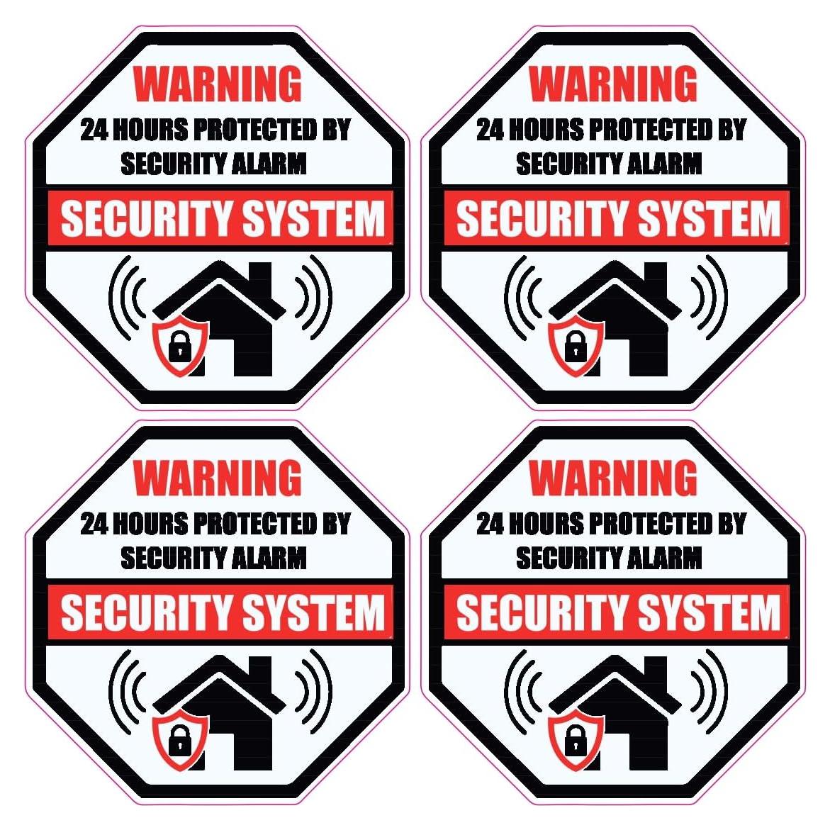 Sistema de Alarma de Seguridad Authntcestore - 4 Etiquetas Vinilo