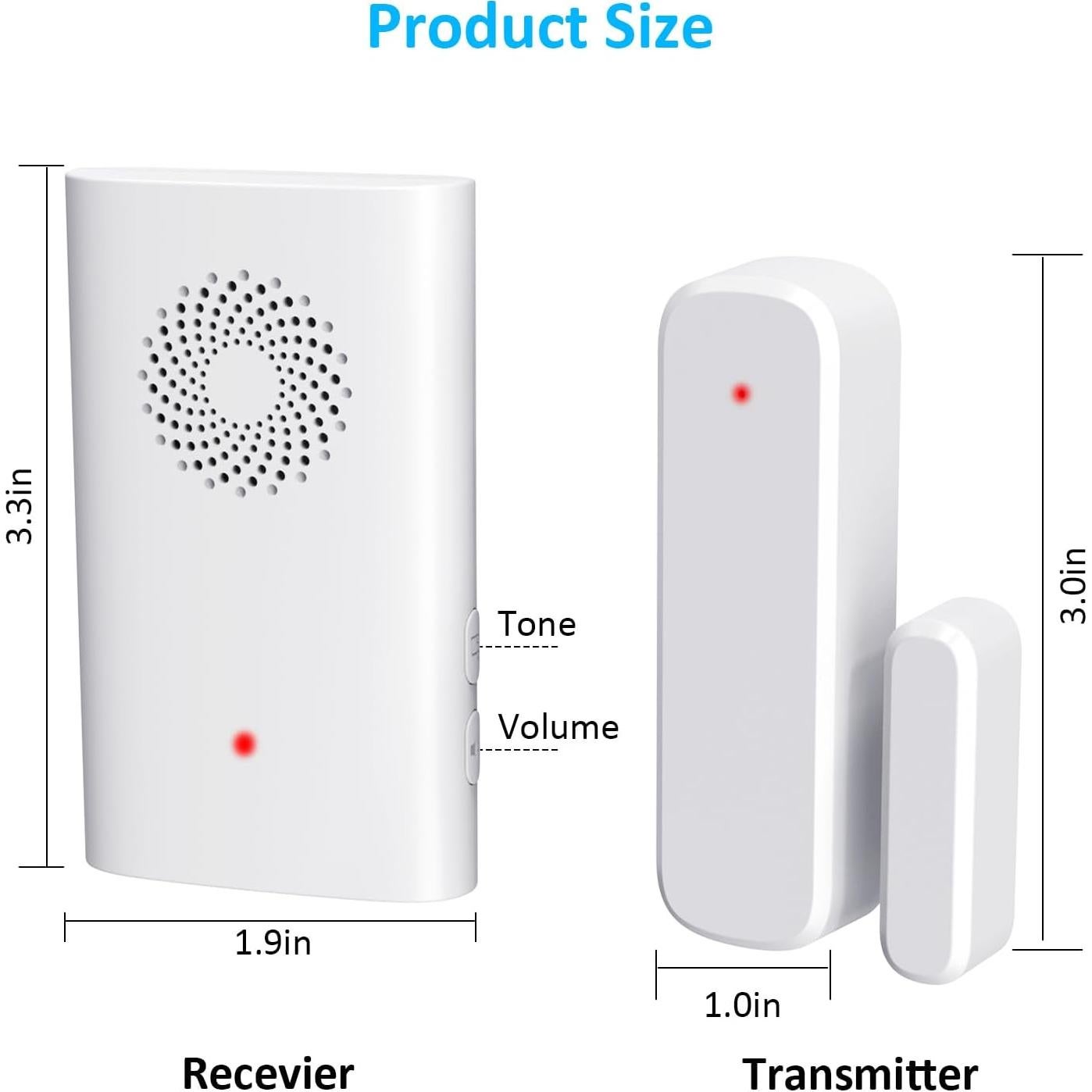 Timbre Inalámbrico AMHEY M991+D7 con 4 Sensores y 51 Tonos