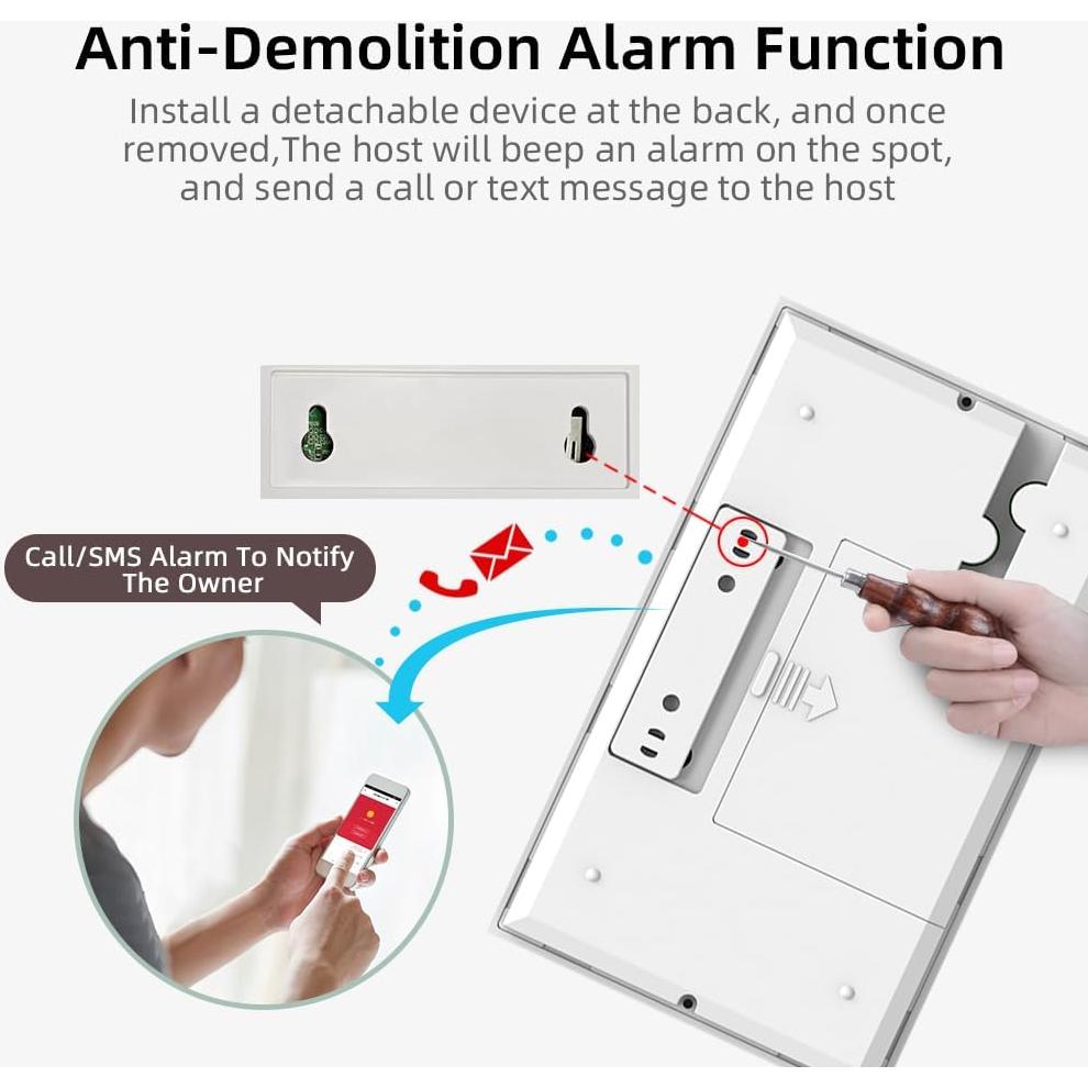 Sistema de Alarma Inalámbrico WiFi Hapippofa A107-E para Hogar