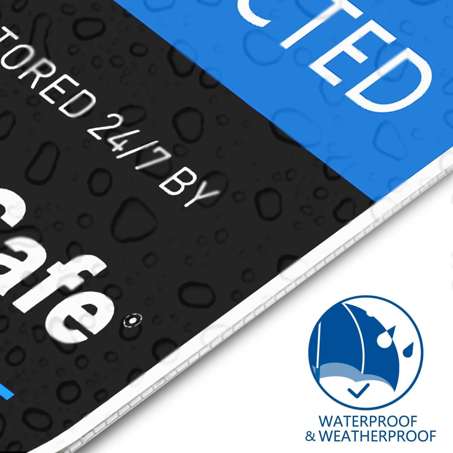 Cartel de Jardín SimpliSafe con 4 Calcomanías de Seguridad