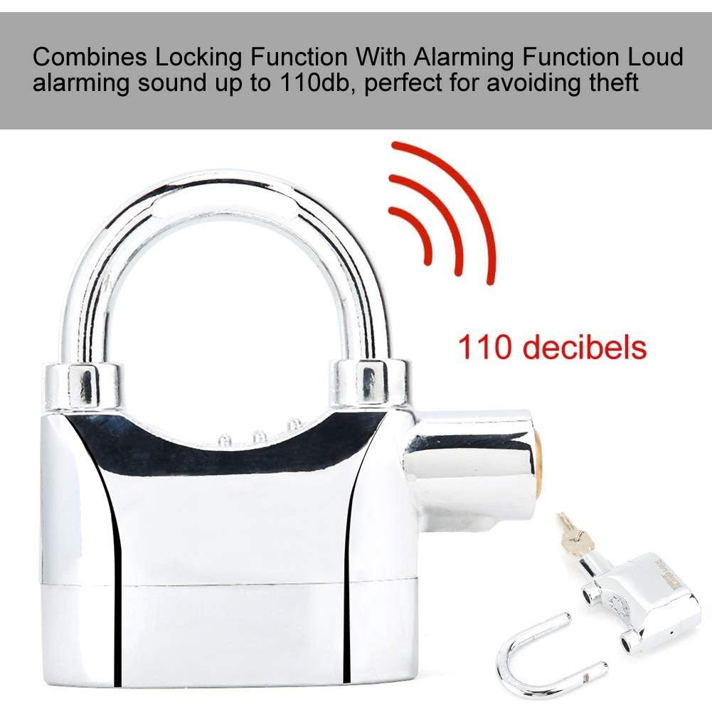 Cerradura de Alarma Antirrobo Sonew con Llave 110dB Plateada