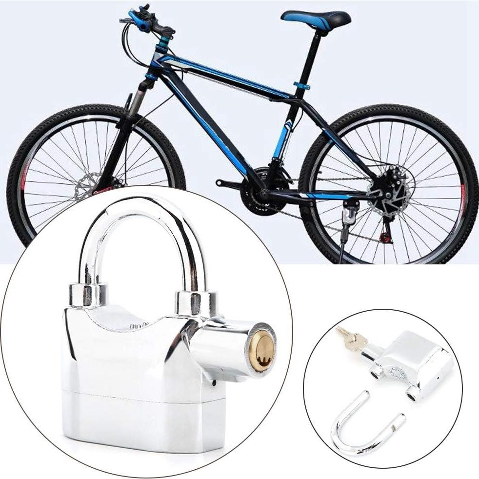 Cerradura de Alarma Antirrobo Sonew con Llave 110dB Plateada