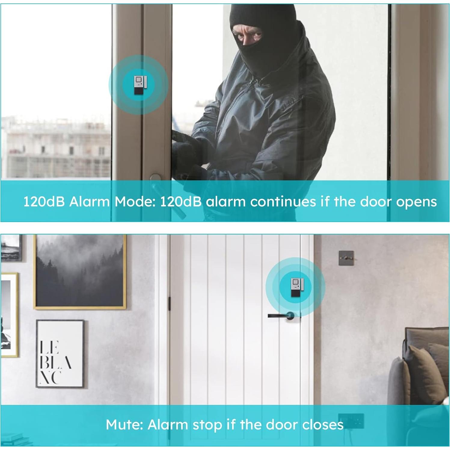 Sistema de Alarma Inalámbrico Tolviviov para Puertas y Ventanas - 5 Piezas