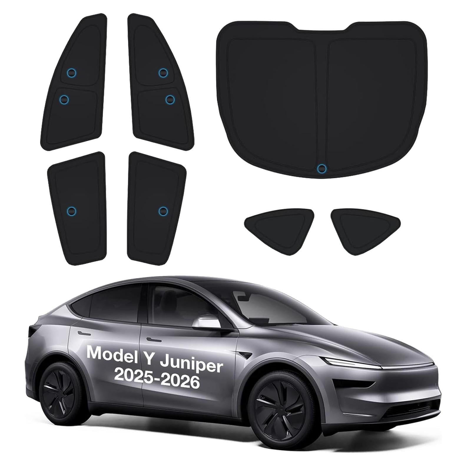 Cortinas de Ventana Lateral Wigoo 7PCS para Tesla Modelo Y 2025