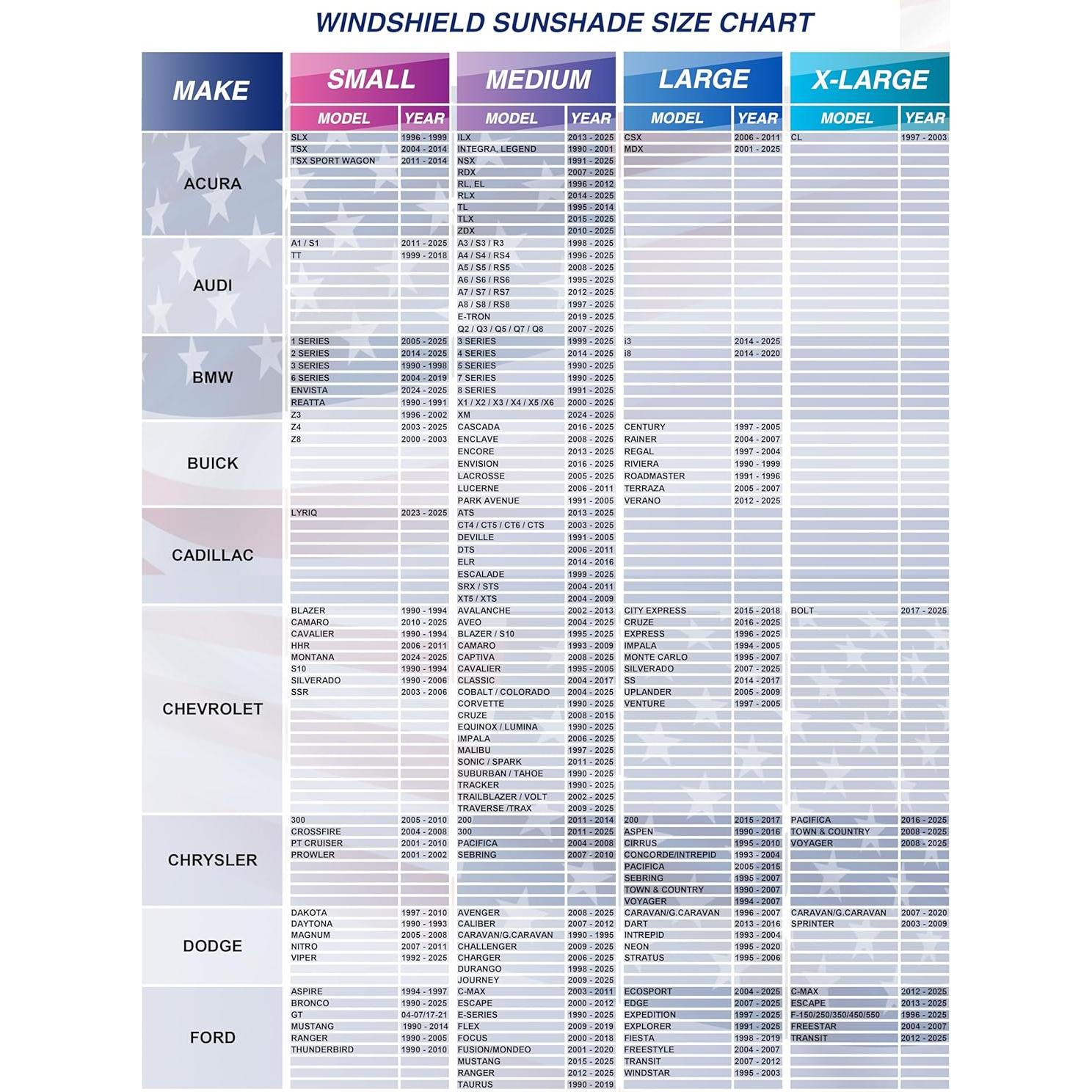 Protector Solar para Parabrisas Autopect Grande Bandera USA