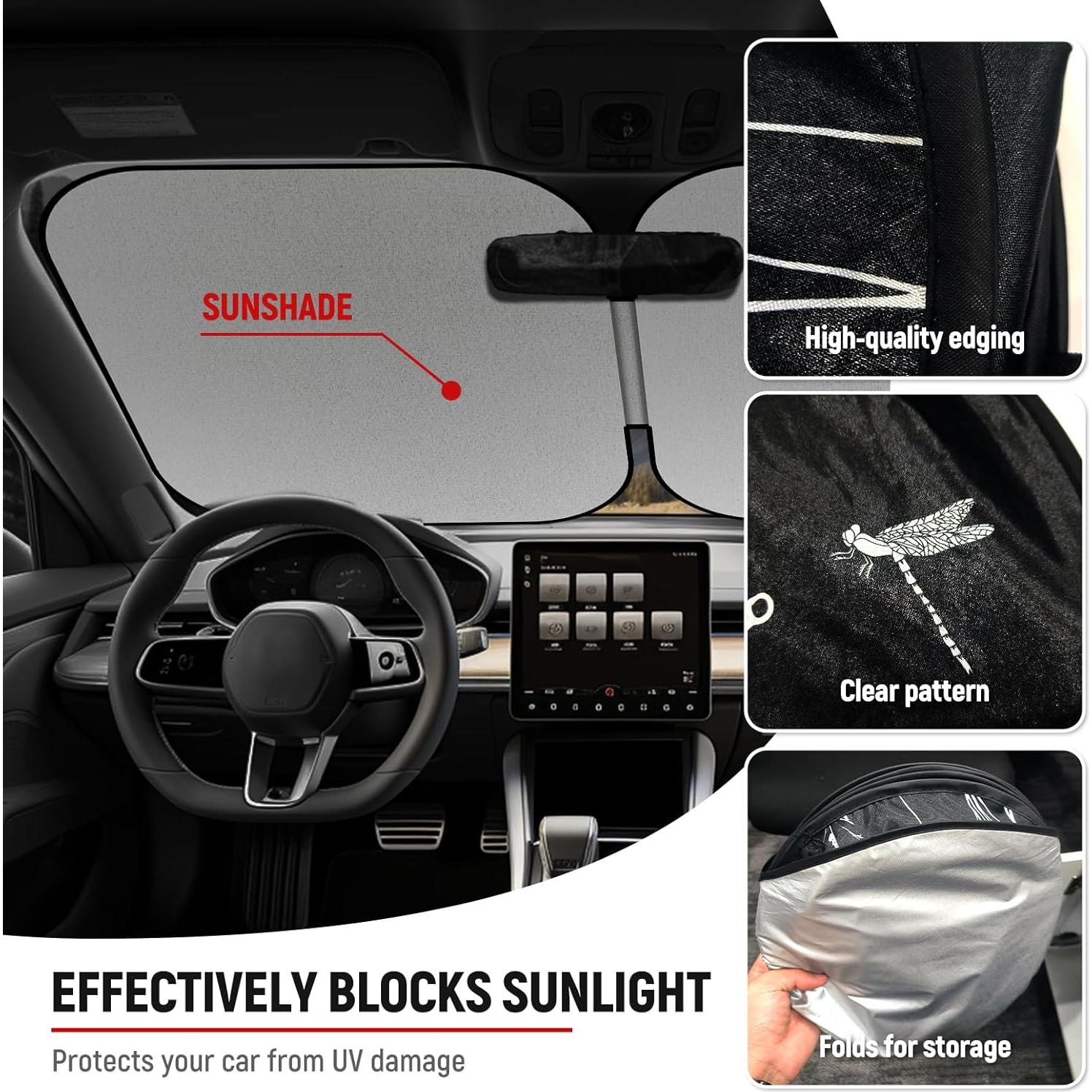 Sombrilla Plegable para Parabrisas Linsdala 150x80 cm UV