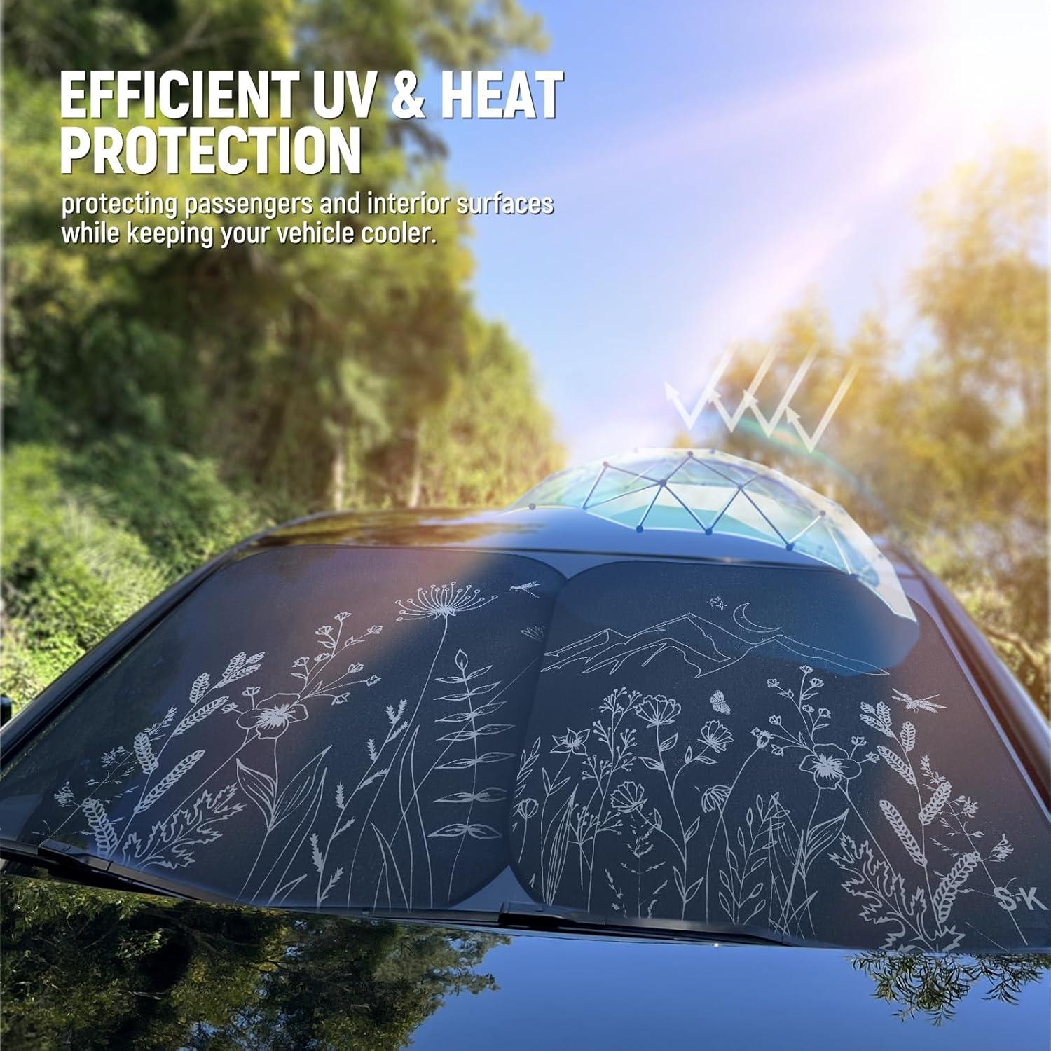 Sombrilla Plegable para Parabrisas Linsdala 150x80 cm UV