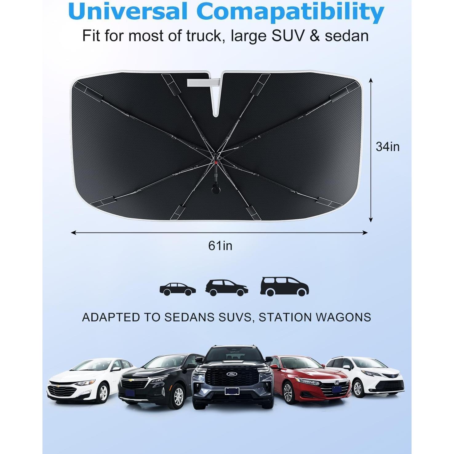 Sombrilla para Parabrisas Weektic US-25 Mediana 145x79cm