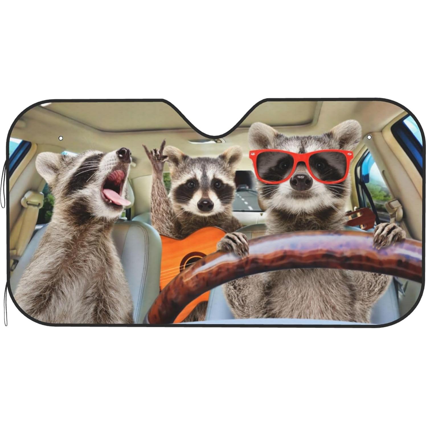 Parasol para Parabrisas de Coche Begarm 130 x 70 cm Mapaches