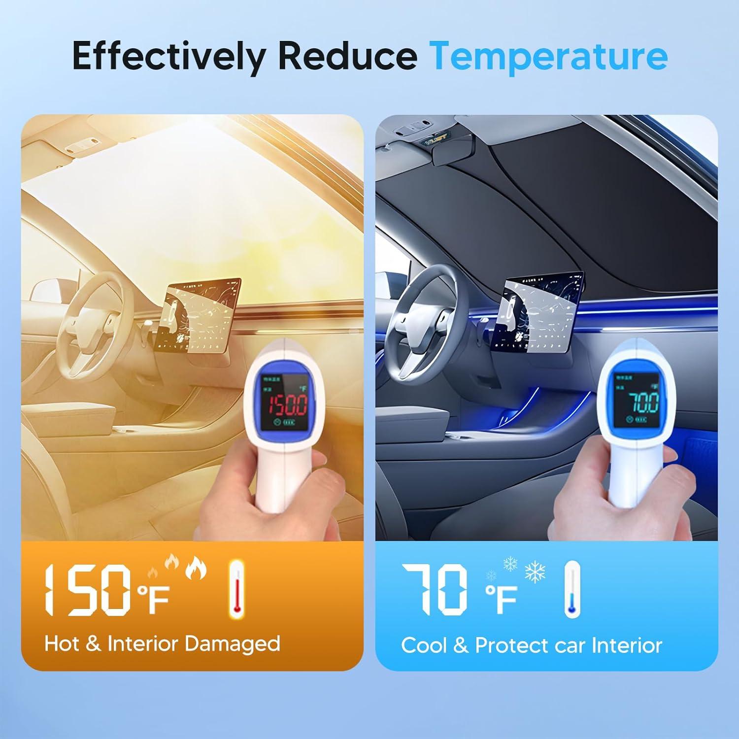 KUST Windshield Sun Shade for 2006-2015 Honda Civic Accessories, Custom Fit 4 Layers Car Honda Civic Front Window Sunshade Foldable Sun Visor Protector Blocks UV Rays Keep Your Car Cooler