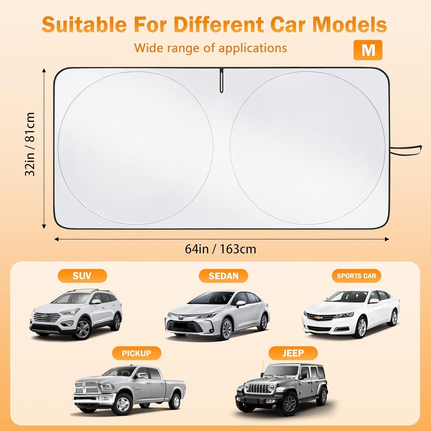 Protector Solar Parabrisas MBLCOOVERS MZY 162.5x81.3 cm