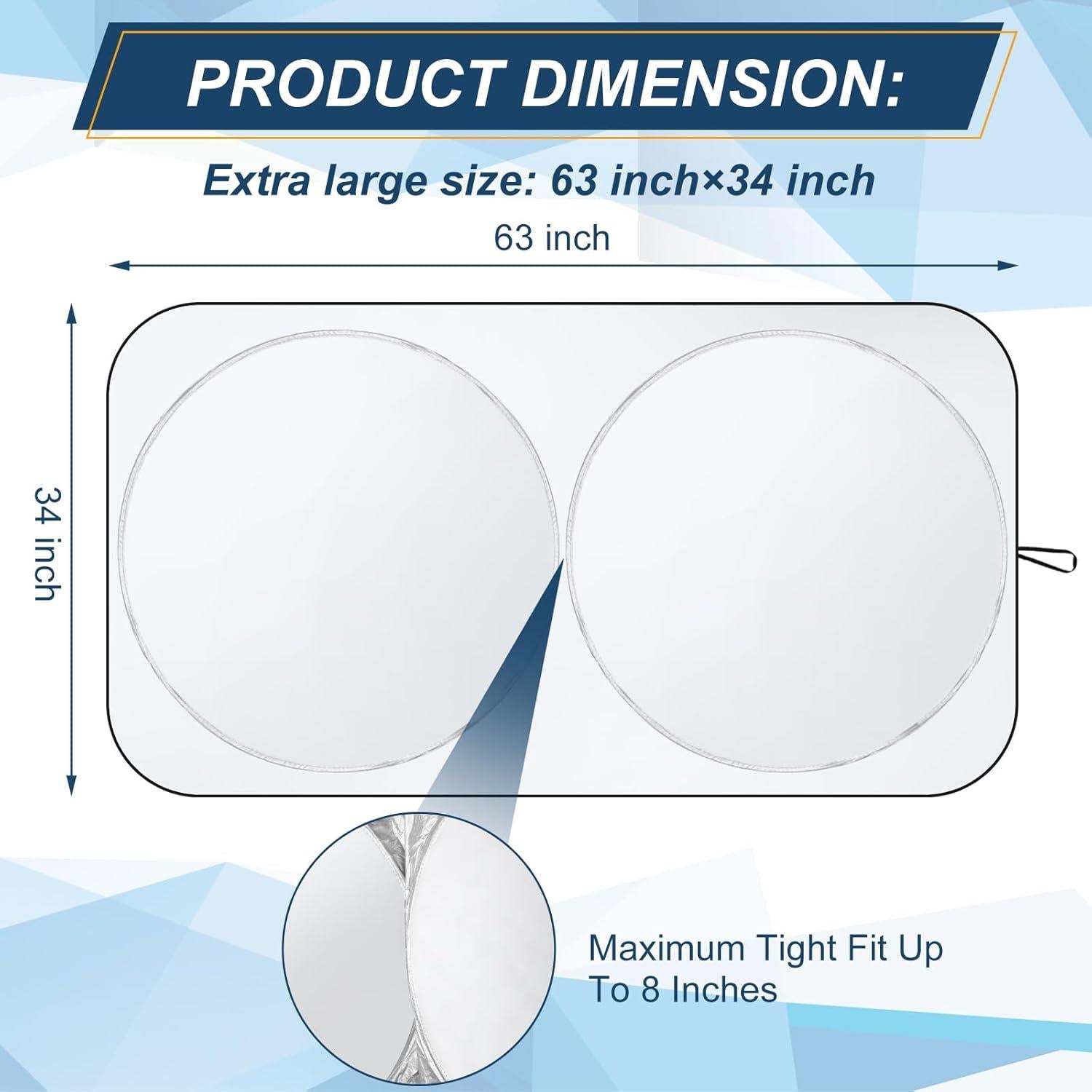 Parasol de Coche Guirnd 300T Plegable 160x86 cm Protección UV