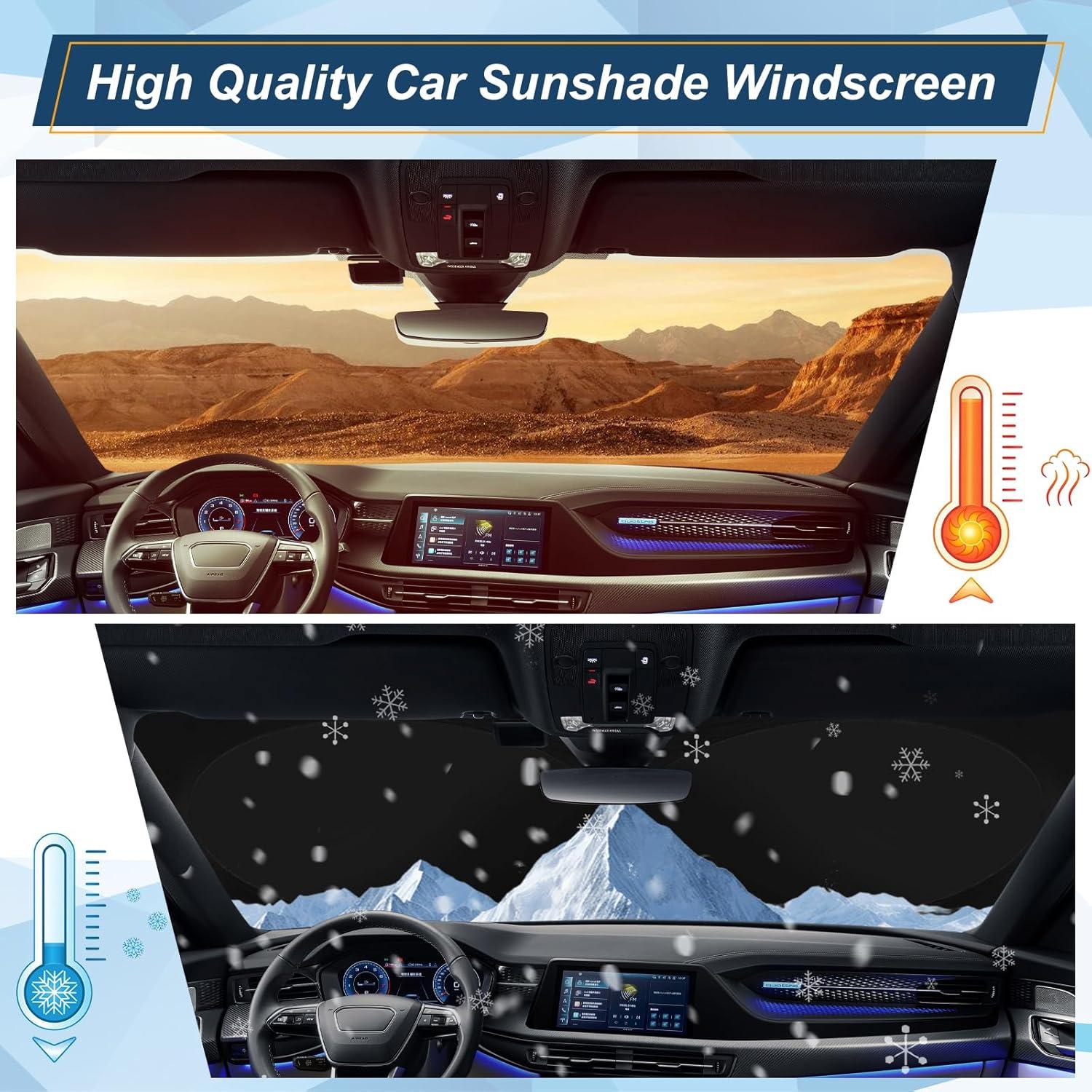 Parasol de Coche Guirnd 300T Plegable 160x86 cm Protección UV