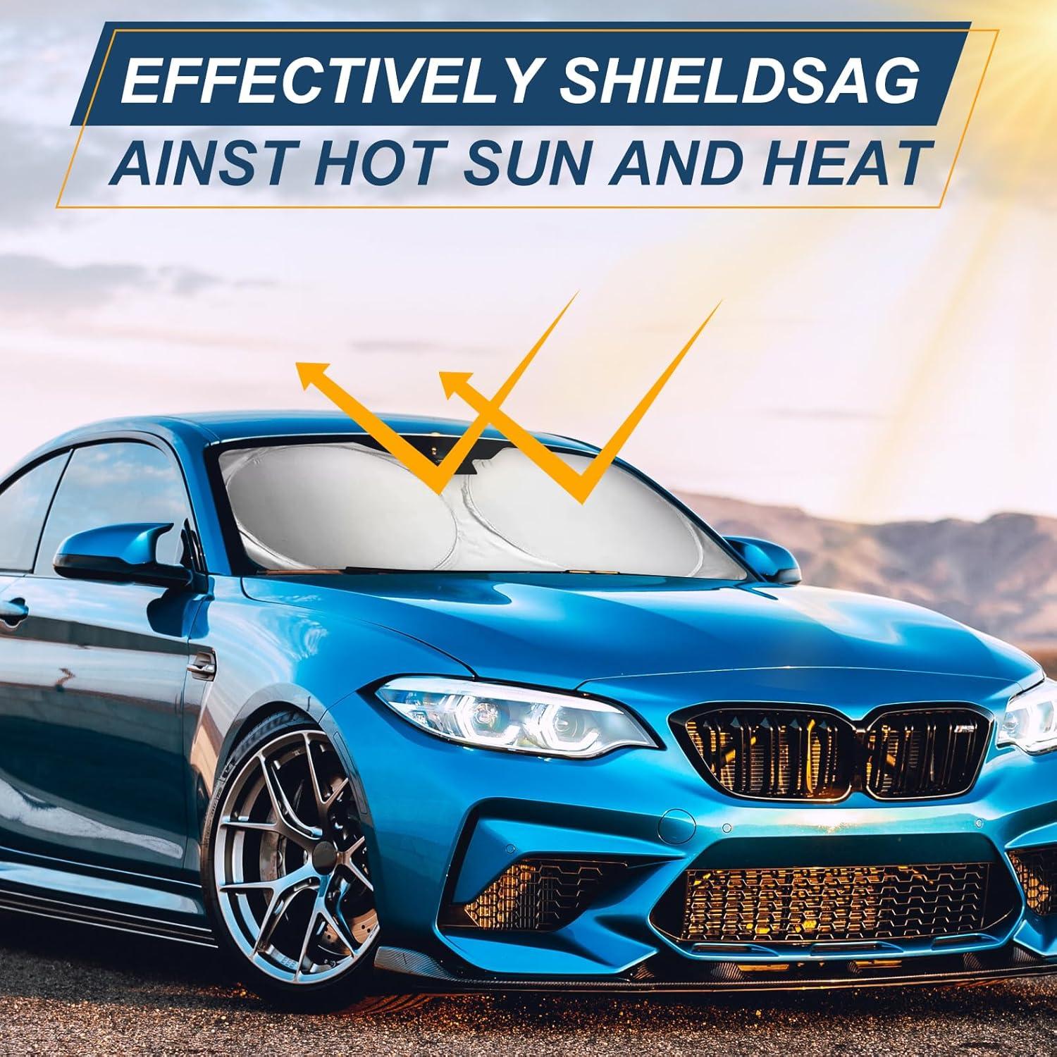 Parasol de Coche Guirnd 300T Plegable 160x86 cm Protección UV