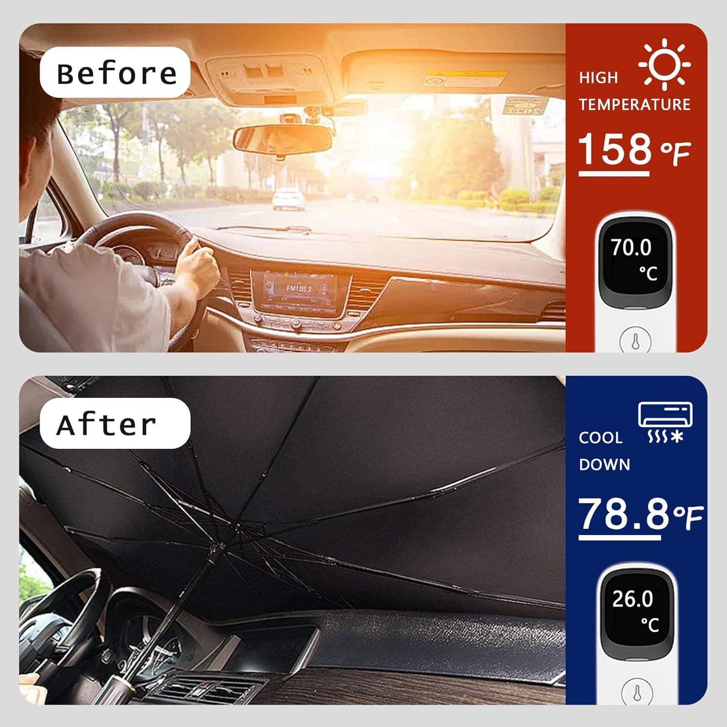 Sombrilla para Parabrisas de Coche WINUERK Universal 145x79cm