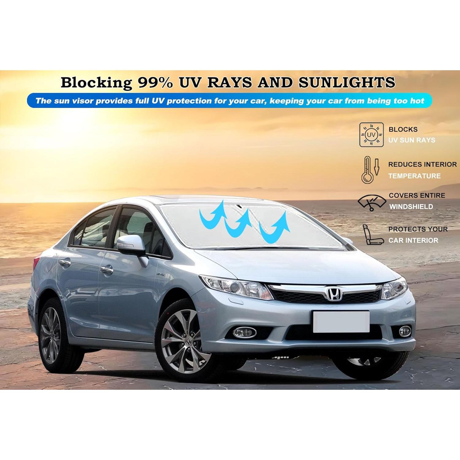 Protector Solar Plegable Lezcoan para Honda Civic 2012-2015