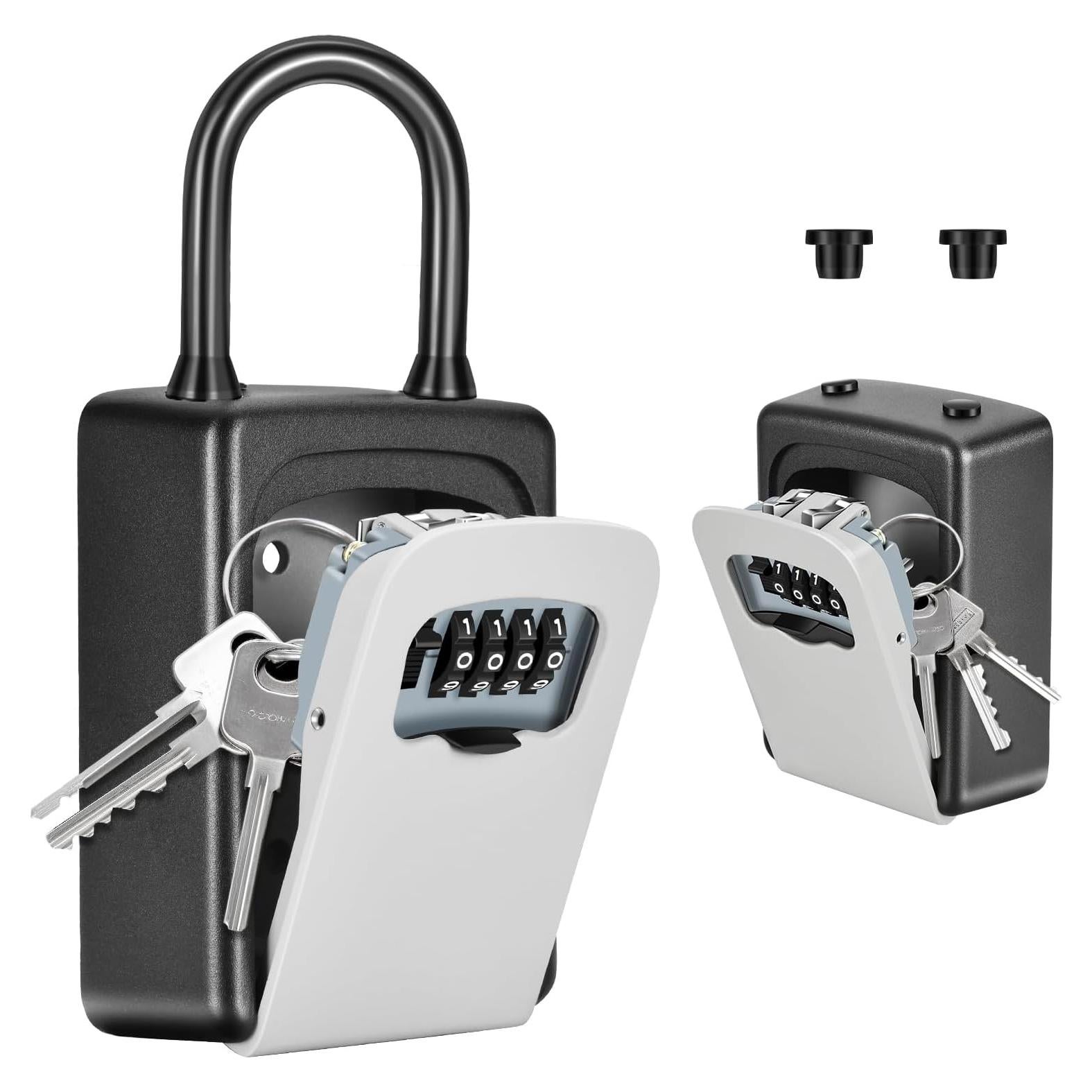 Caja de Llave Portátil Fayleeko Gris, Cerradura a Prueba de Agua