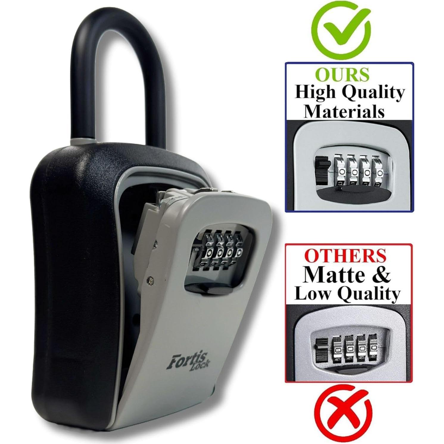 Caja de Seguridad Portátil Fortis Lock - Combinación Reajustable