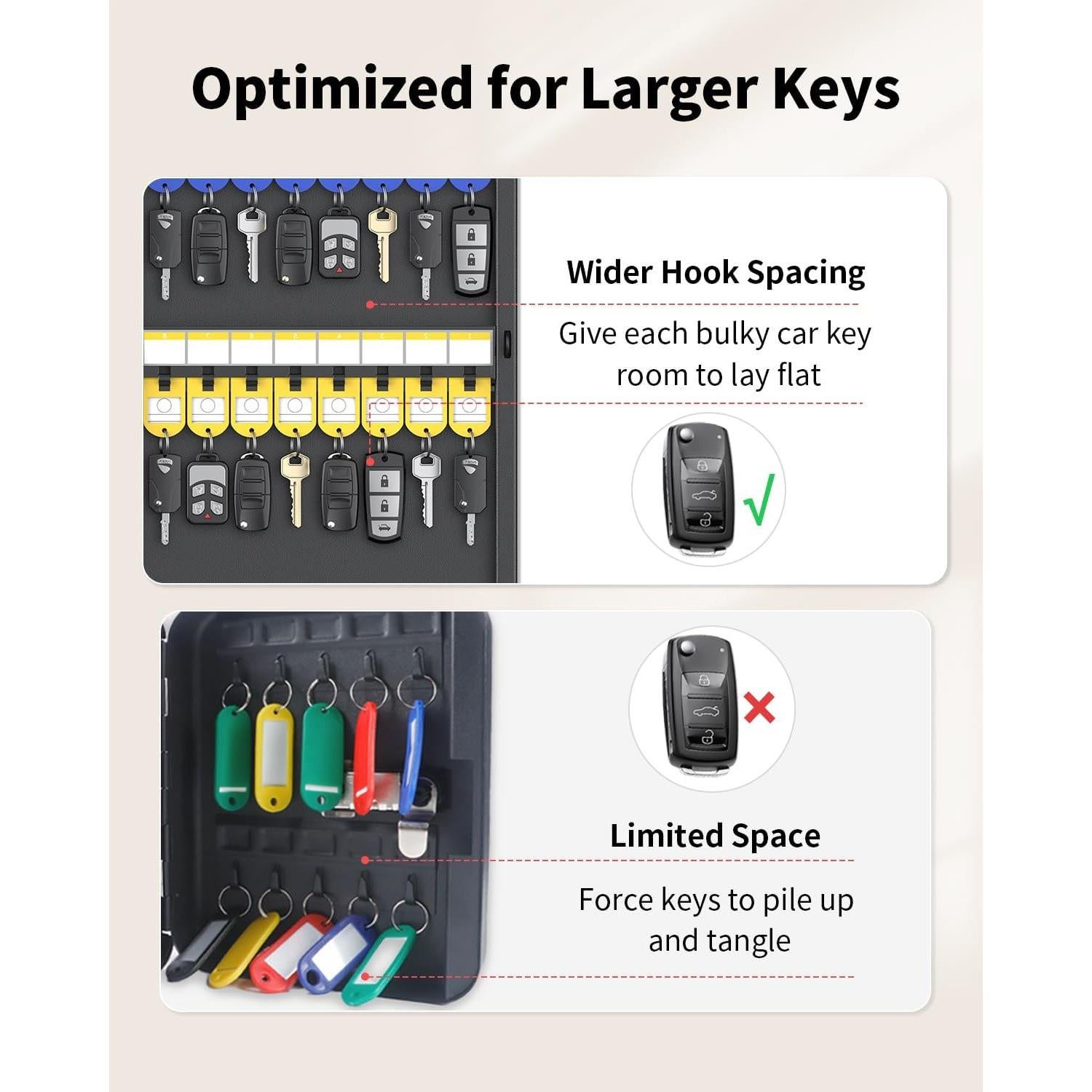 Caja de Llaves con Cerradura Uniclife 32 Posiciones Montada en Pared