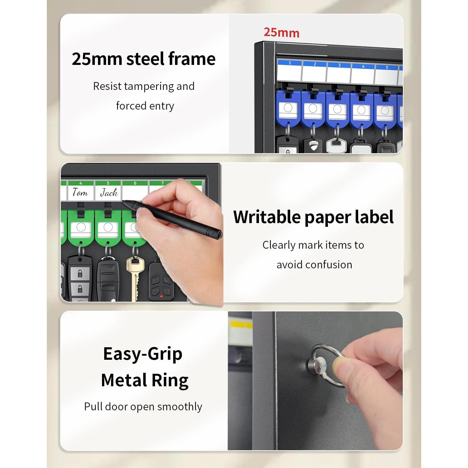 Caja de Llaves con Cerradura Uniclife 32 Posiciones Montada en Pared