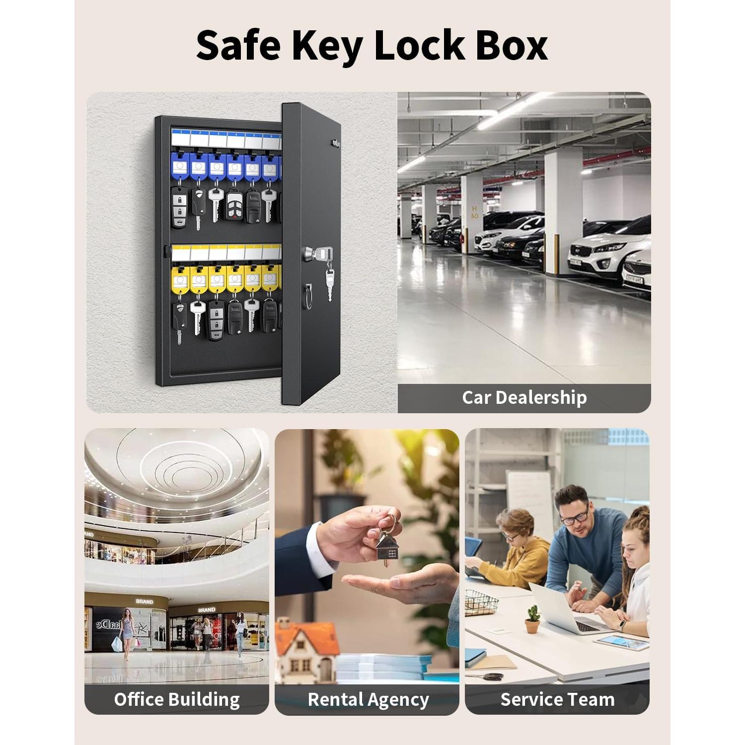 Caja de Llaves con Cerradura Uniclife 32 Posiciones Montada en Pared