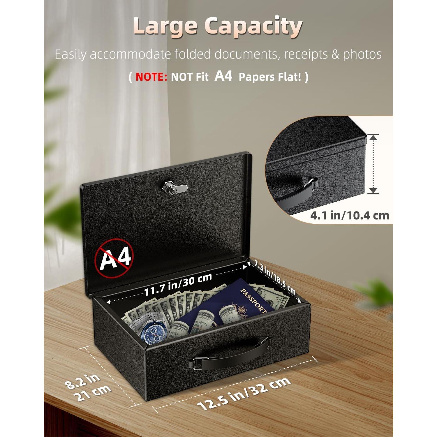 Caja de Documentos a Prueba de Fuego Uniclife 32.3x21.6cm