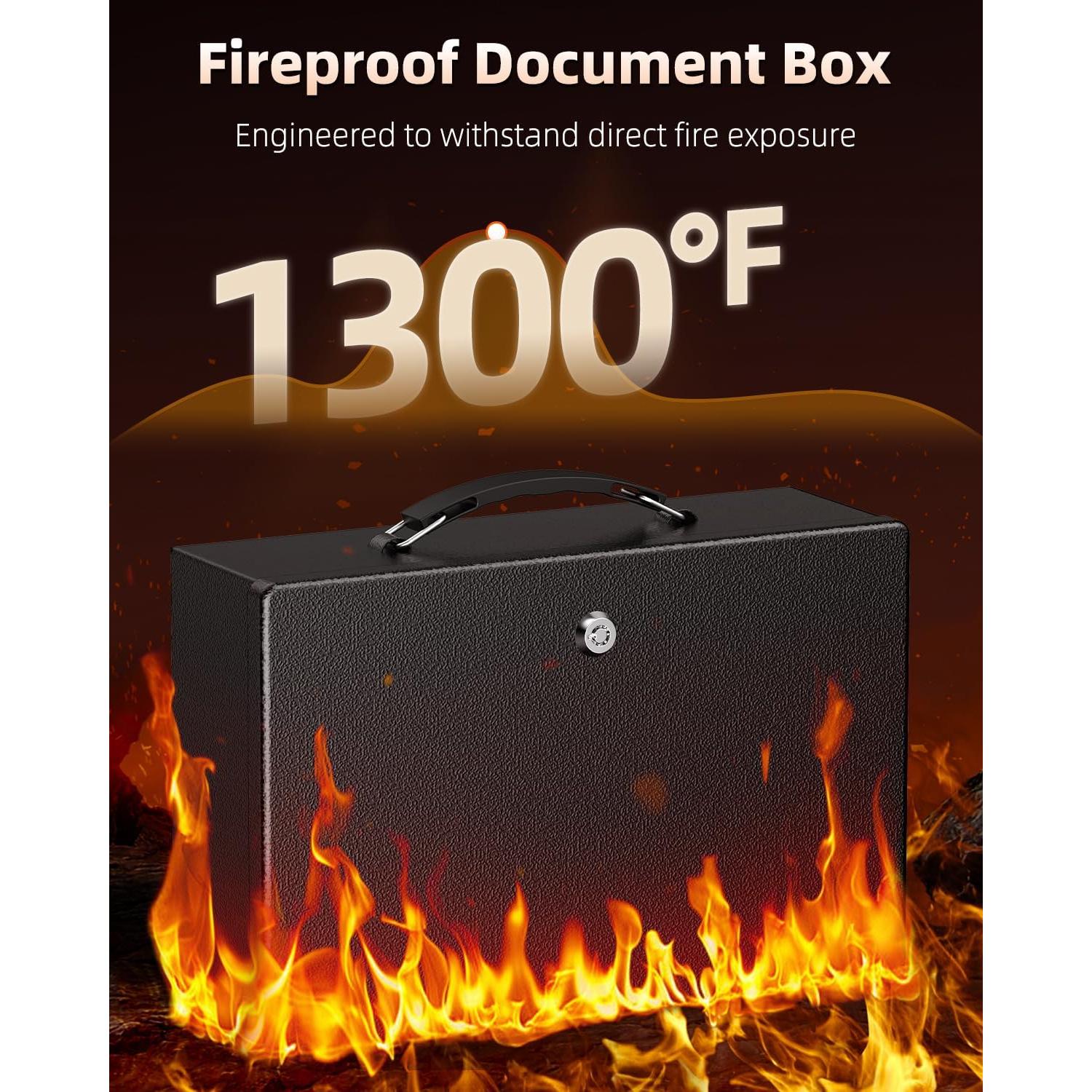 Caja de Documentos a Prueba de Fuego Uniclife 32.3x21.6cm