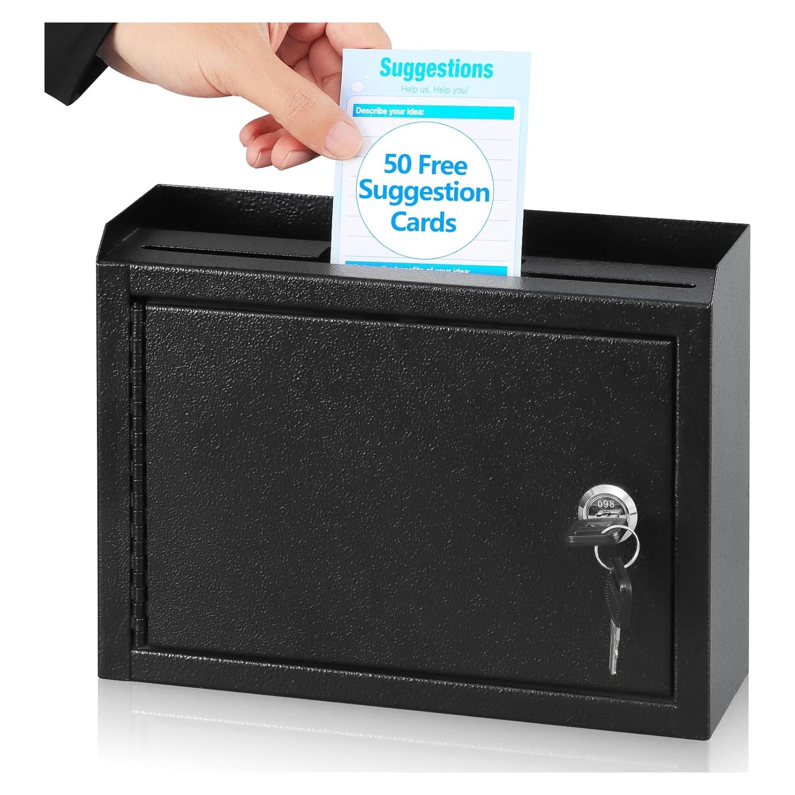 Caja de Sugerencias KYODOLED con Cerradura Negra 24.9x17.8 cm