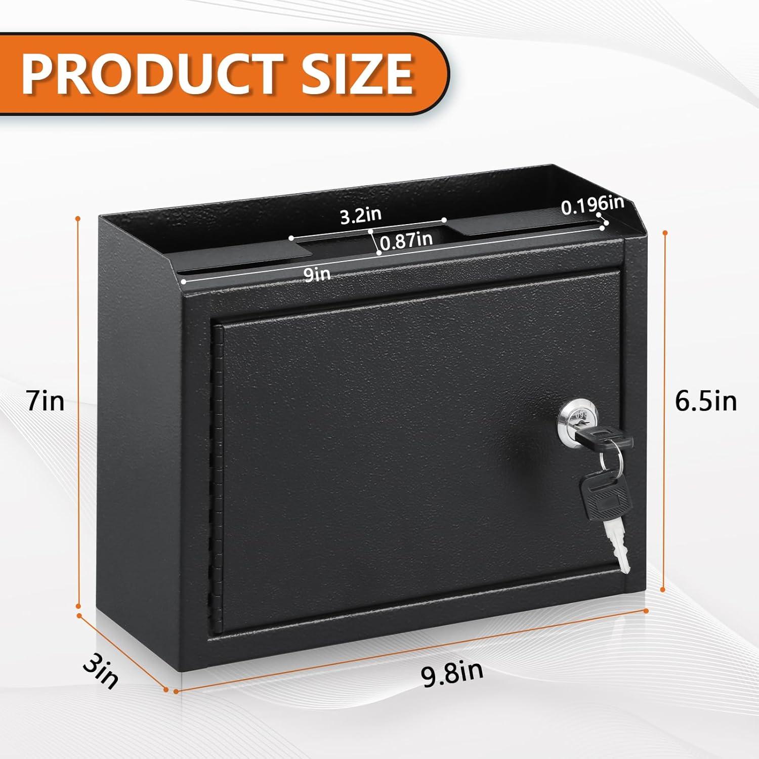 Caja de Sugerencias KYODOLED con Cerradura Negra 24.9x17.8 cm