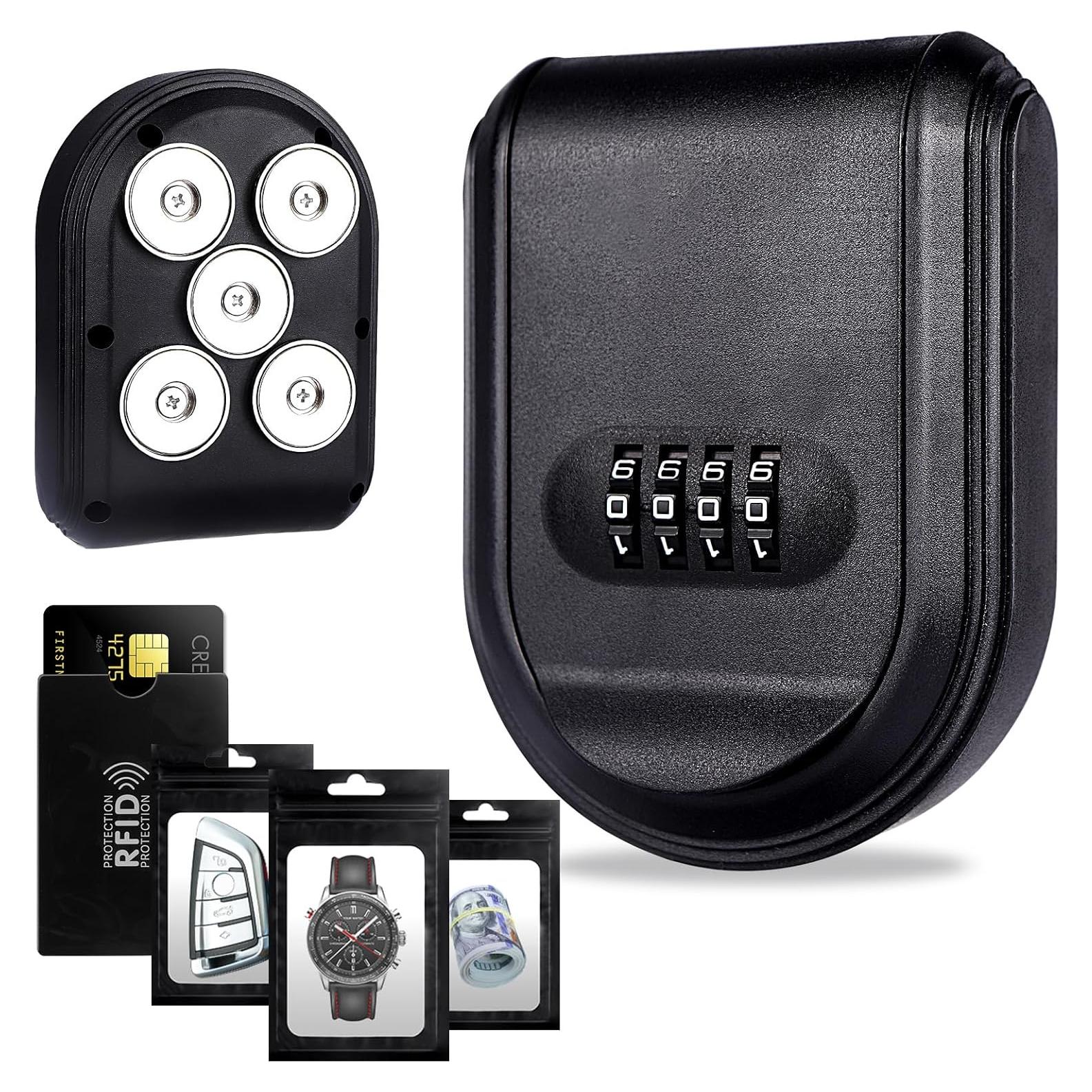 Caja de Llave Magnética Domthent con Combinación y 5 Imanes