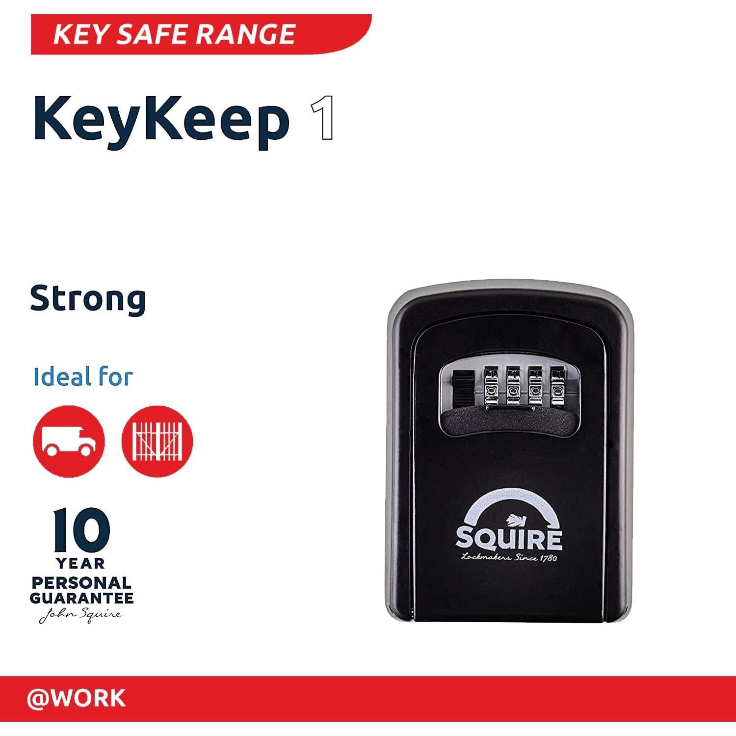 Caja de Seguridad para Llaves Squire Key Keep 1 - Combinación 4 Ruedas