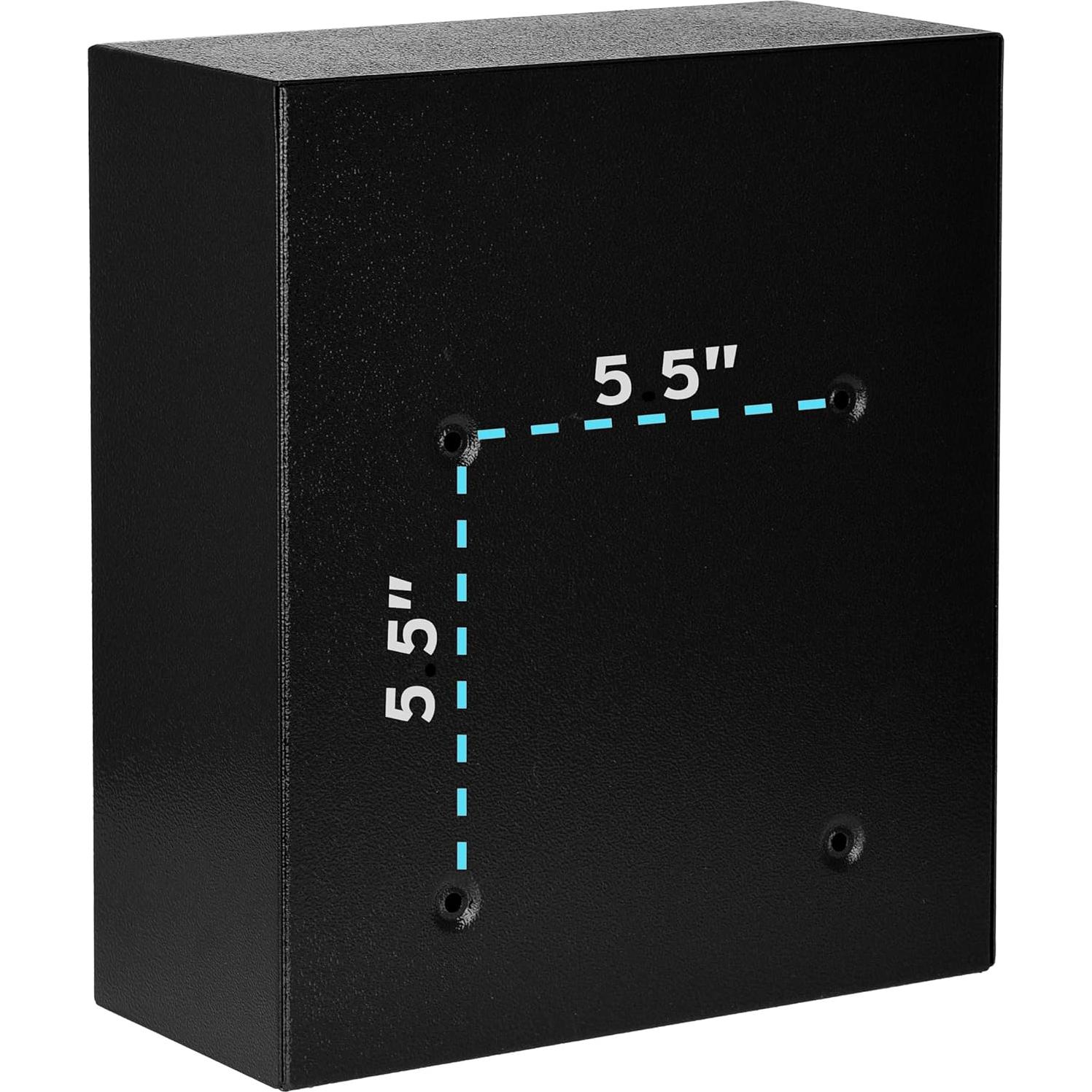 Buzón de Pared AdirOffice Negro - Cerradura y Llaves - 30.5x26.7cm