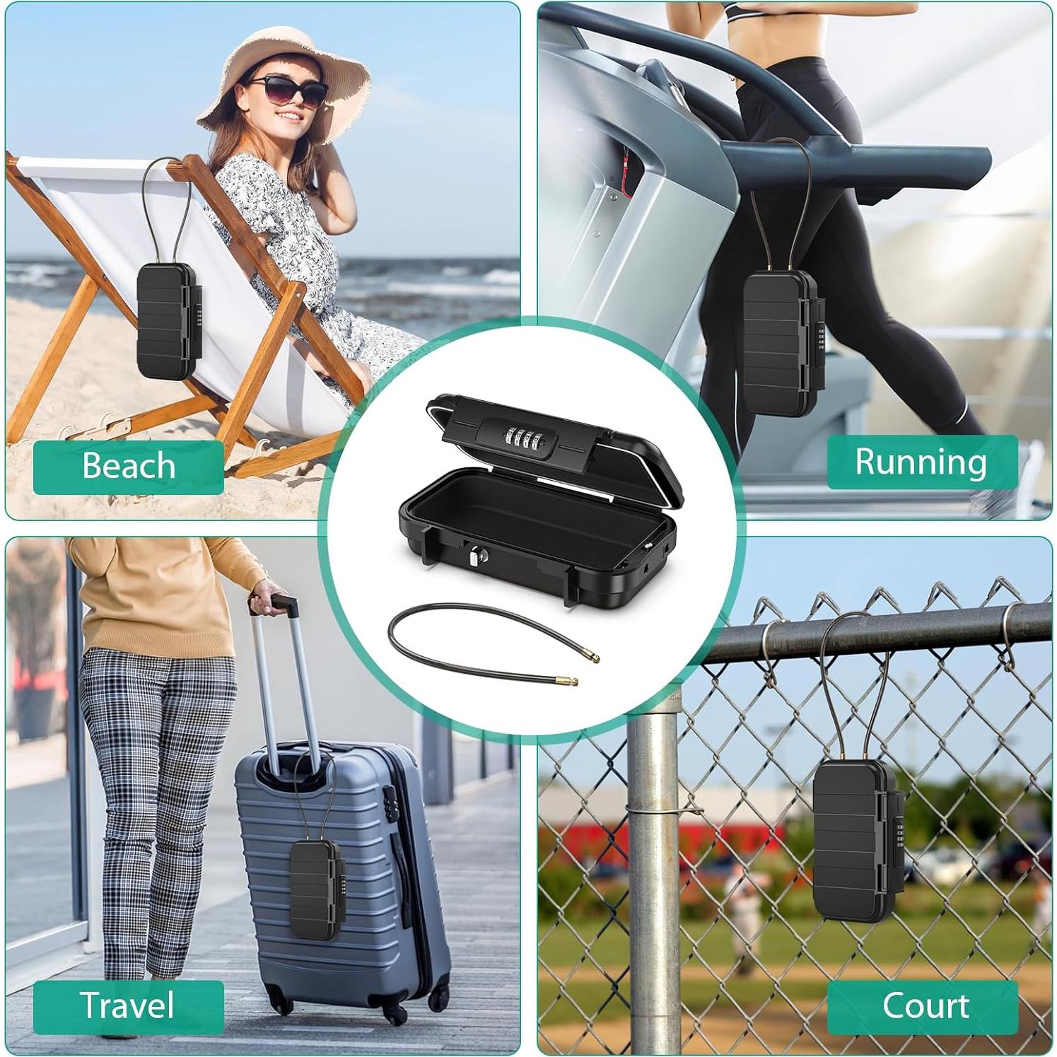 Caja de Seguridad Portátil ORIA, Impermeable, 4 Dígitos, 0.64 kg