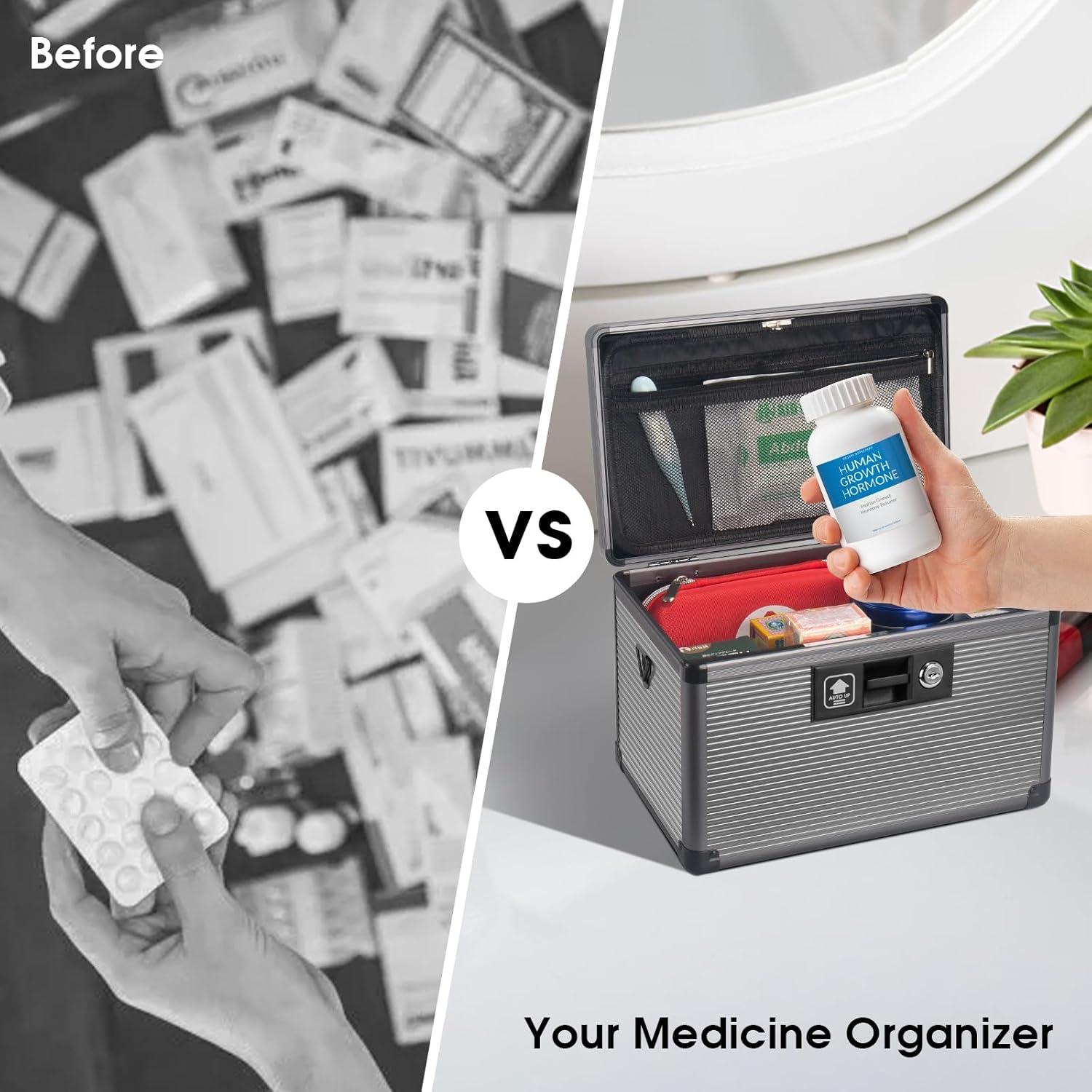 Caja de Seguridad para Medicamentos Lockbako 30.48 cm Negra