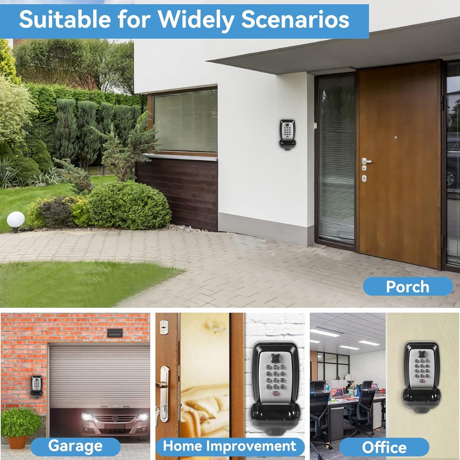 Caja de Llaves POMYDODU con Combinación 12 Dígitos Impermeable