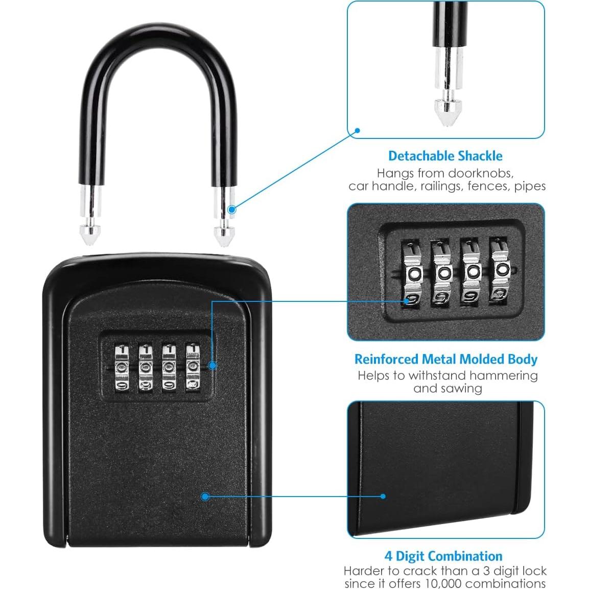 Caja de Seguridad para Llaves AMIR con Combinación 4 Dígitos