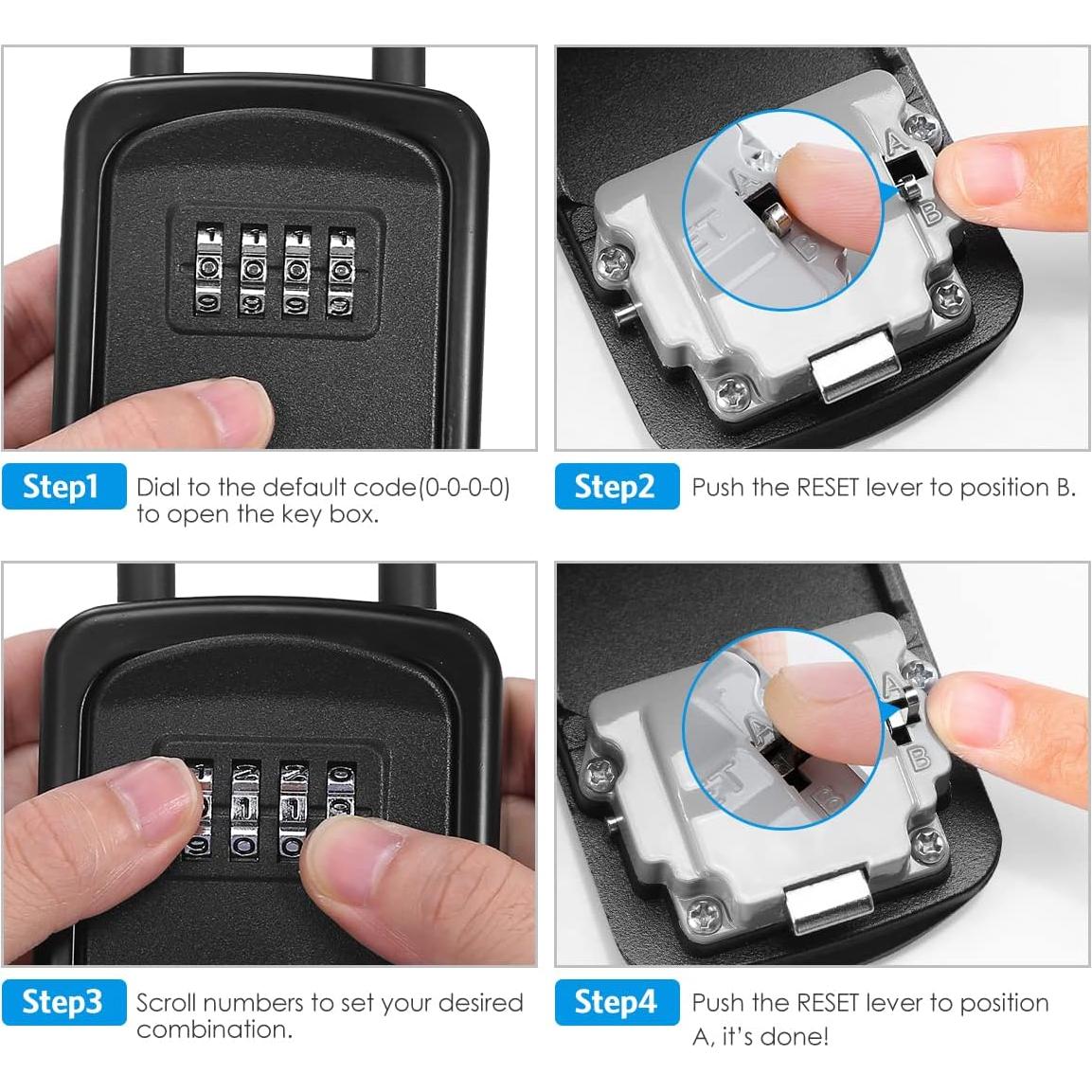 Caja de Seguridad para Llaves AMIR con Combinación 4 Dígitos