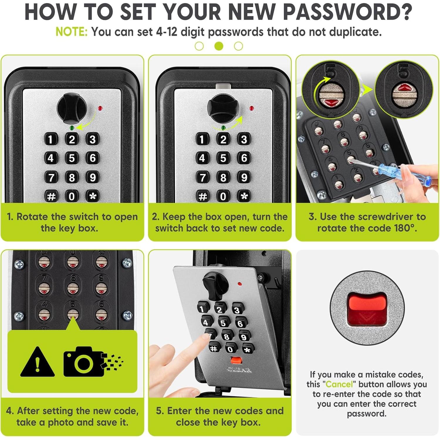 Caja de Llave Resistente al Agua BKNOOU 8109 con Código 12 Dígitos