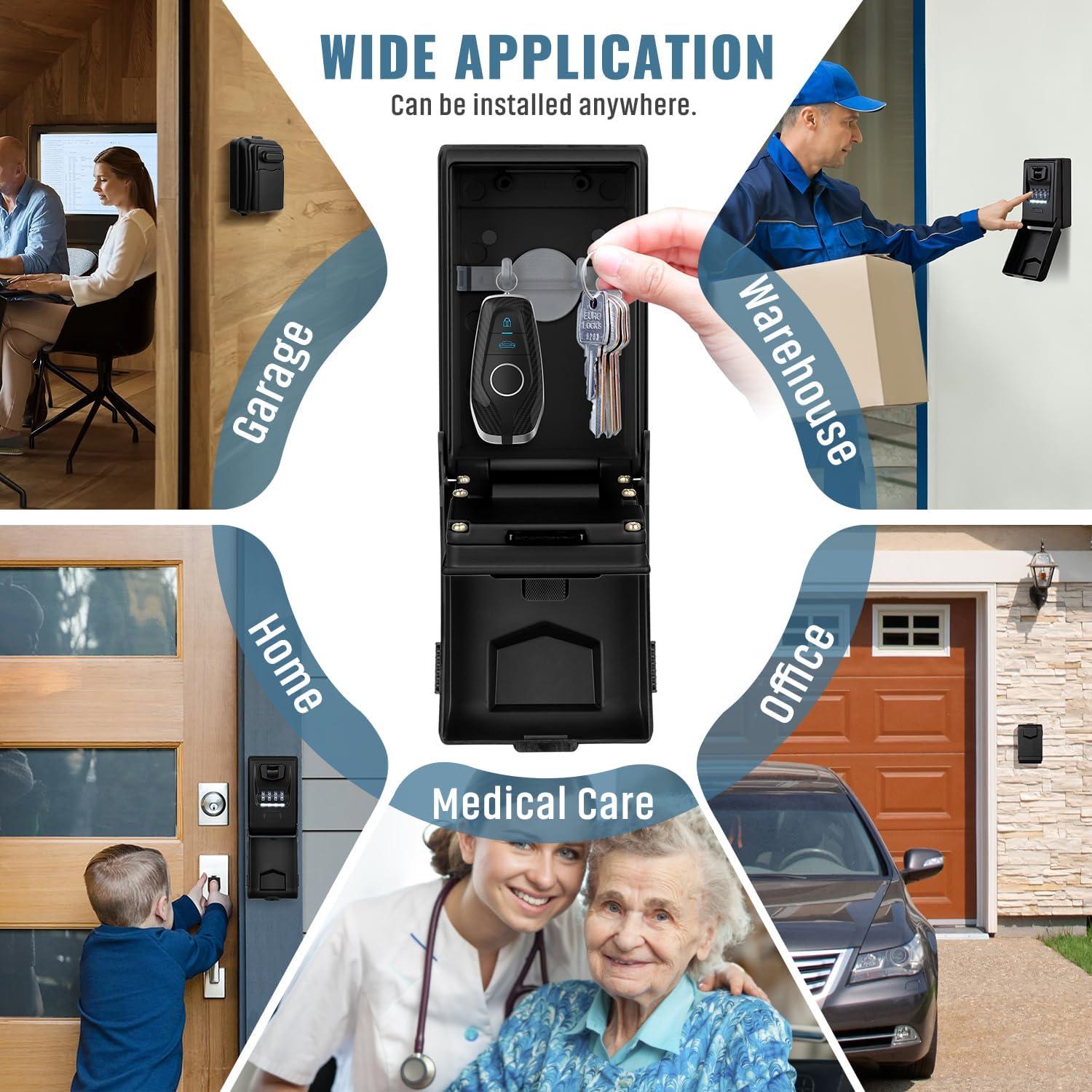 Caja de Llave con Cerradura HUANLANG Montaje en Pared Impermeable