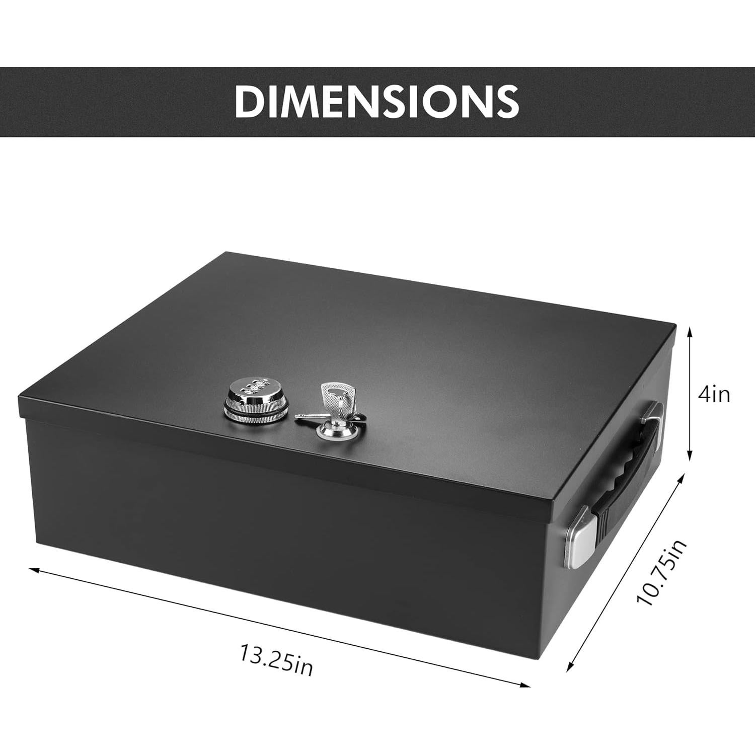 Caja Fuerte Ignífuga Suber con Cerradura Dual y Llave 33.66x27.31cm
