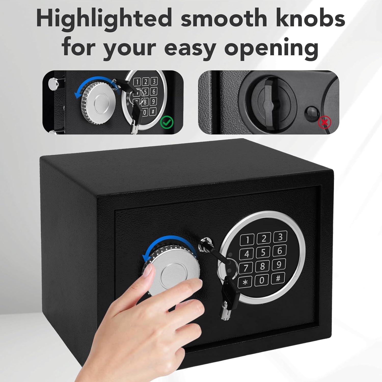 Caja Fuerte Digital FRAIIXAR 0.43 Pies Cúbicos Acero Negro